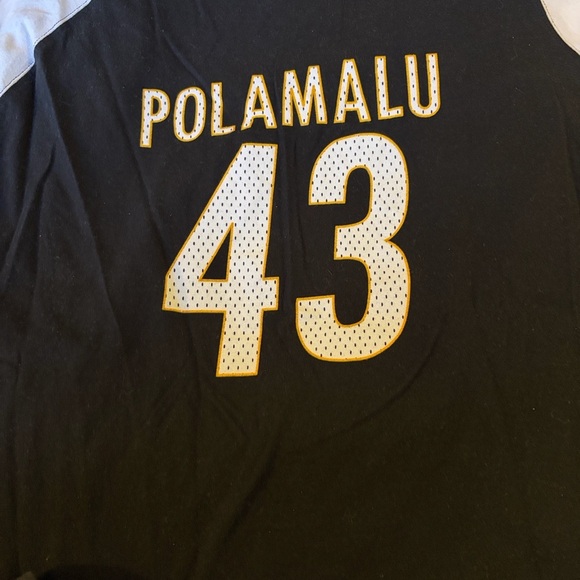 Steelers Black and White V-Neck T-Shirt Women’s XXL -Polanski - Picture 4 of 9